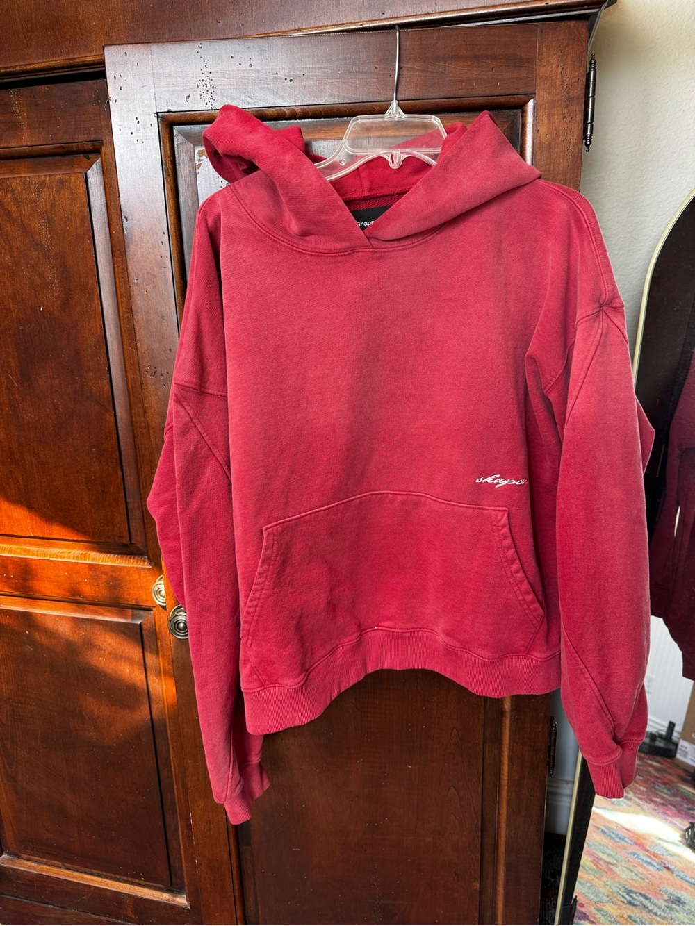 Red Men’s Pullover Hoodie Sweatshirt - Large